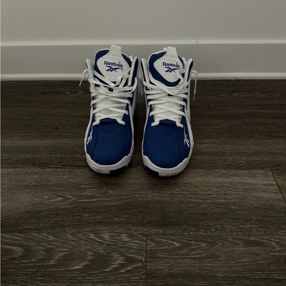 Reebok Classic Blue and White Sneakers